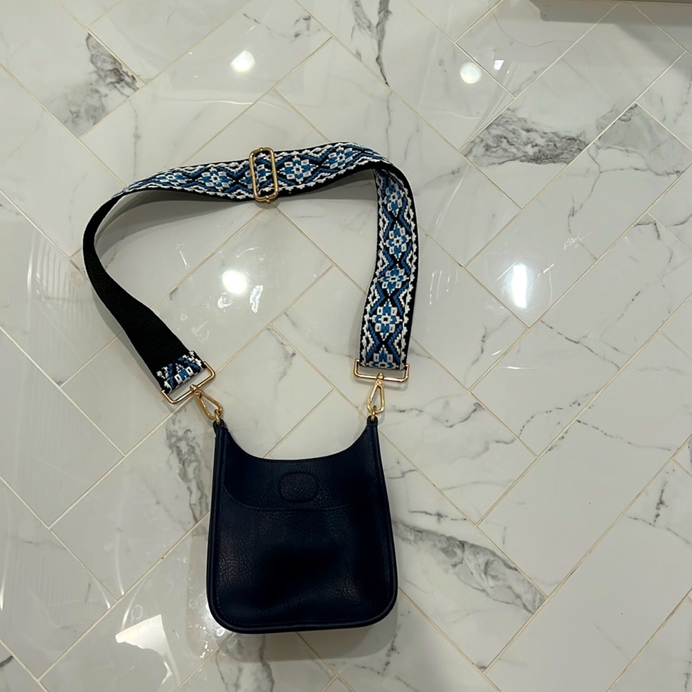 cross body navy blue bag